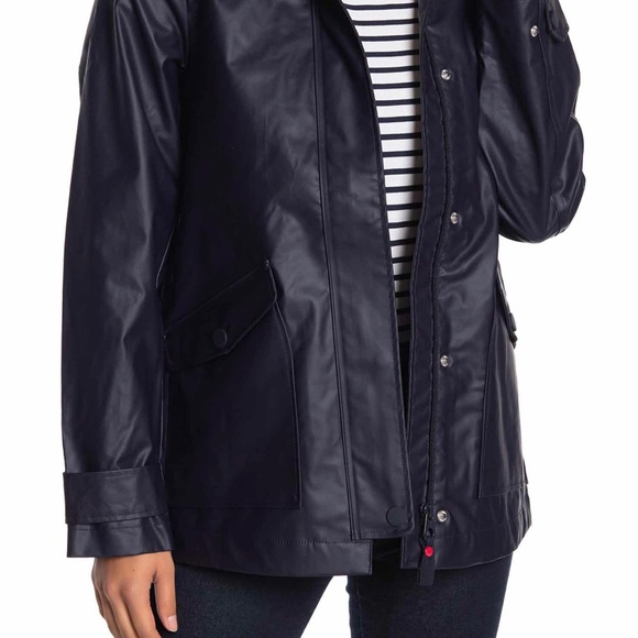 NWT- SAILAWAY SHORT WATERPROOF RAINCOAT- Navy - Picture 5 of 5